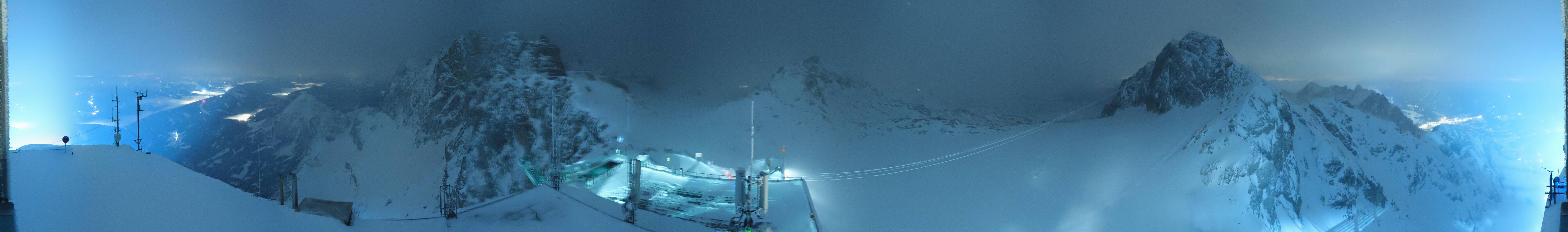 Archiv Foto Webcam Dachstein Gletscher: Panoramablick von der Bergstation