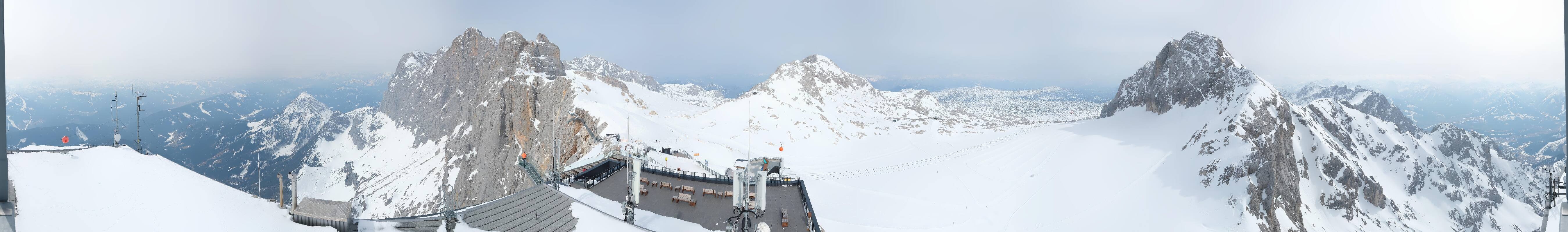 Archiv Foto Webcam Dachstein Gletscher: Panoramablick von der Bergstation