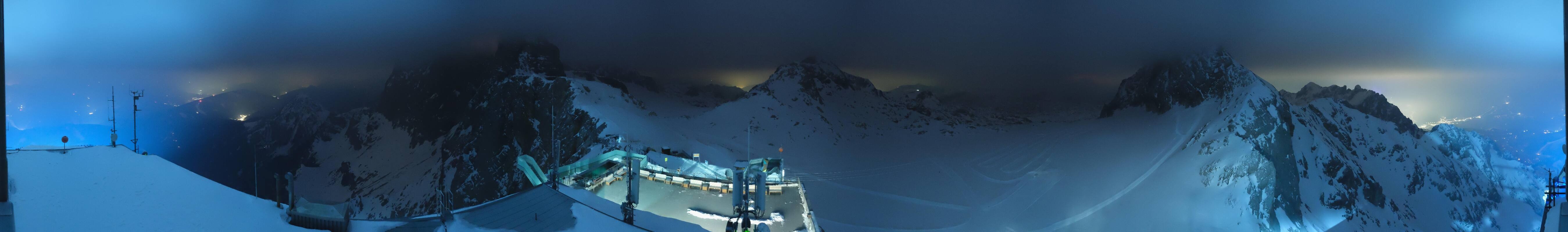 Archiv Foto Webcam Dachstein Gletscher: Panoramablick von der Bergstation