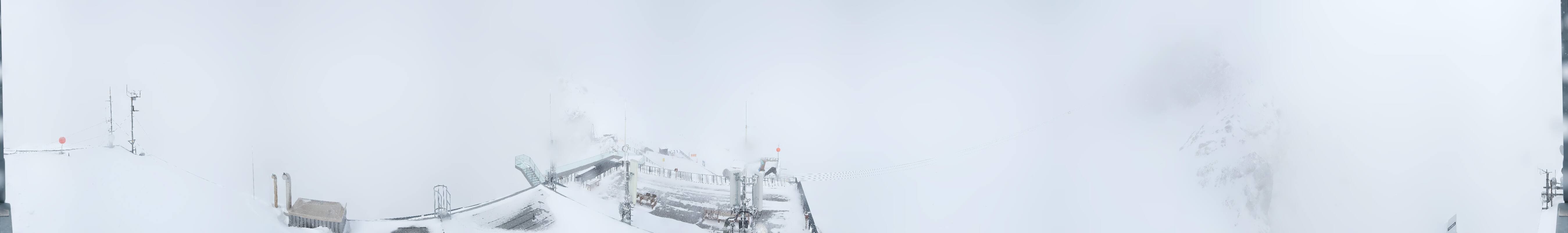 Archiv Foto Webcam Dachstein Gletscher: Panoramablick von der Bergstation