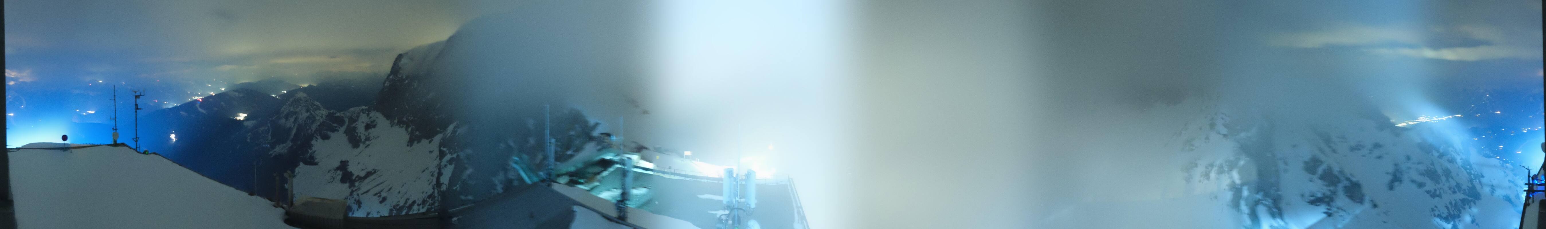 Archiv Foto Webcam Dachstein Gletscher: Panoramablick von der Bergstation