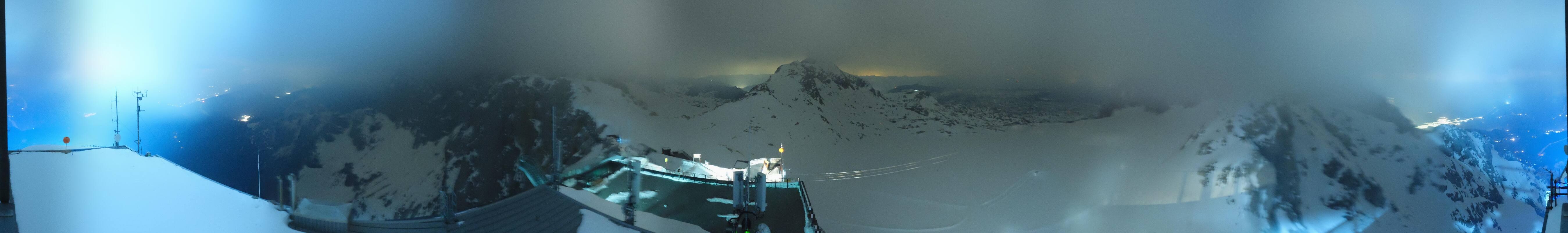 Archiv Foto Webcam Dachstein Gletscher: Panoramablick von der Bergstation