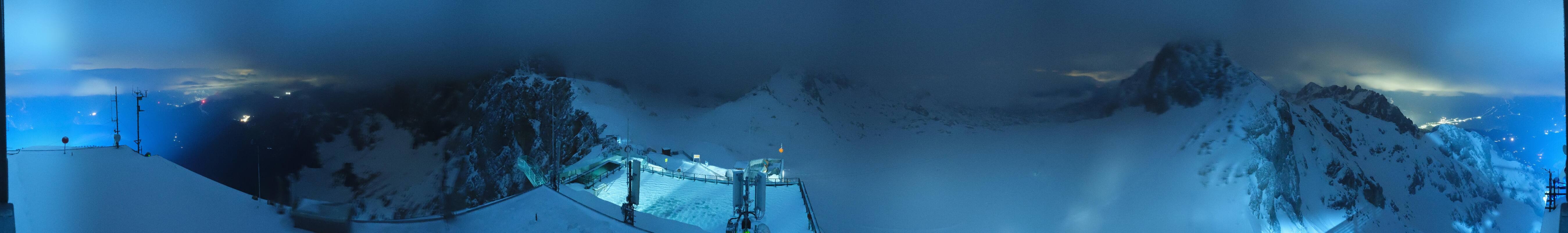 Archiv Foto Webcam Dachstein Gletscher: Panoramablick von der Bergstation