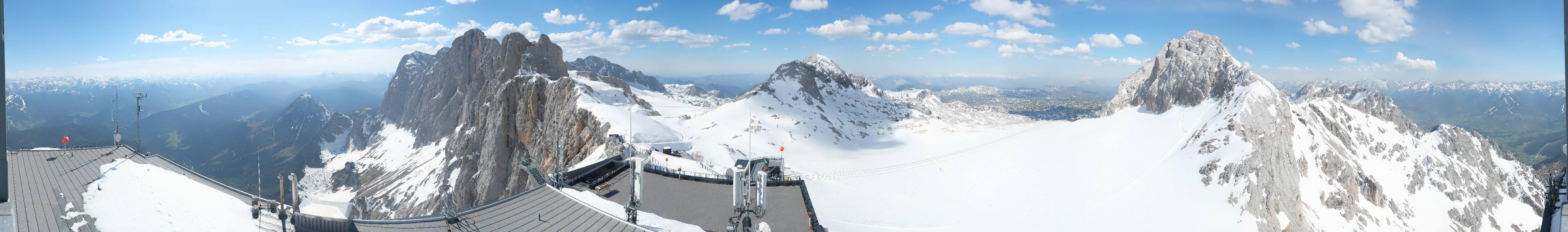 Archiv Foto Webcam Dachstein Gletscher: Panoramablick von der Bergstation