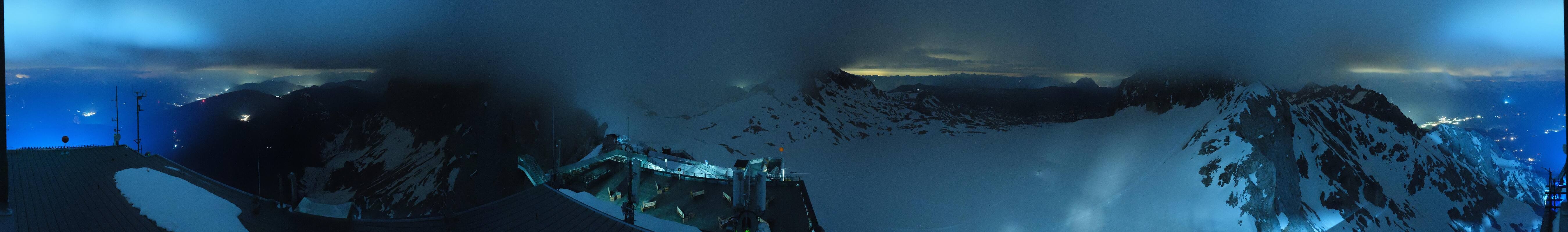 Archiv Foto Webcam Dachstein Gletscher: Panoramablick von der Bergstation