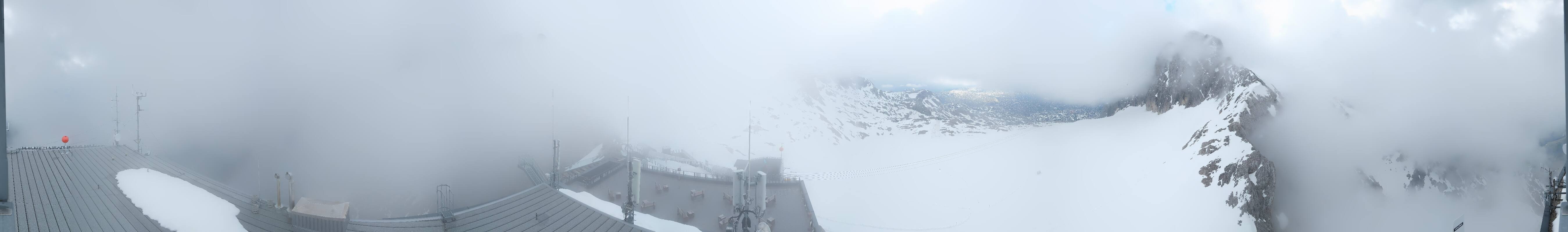 Archiv Foto Webcam Dachstein Gletscher: Panoramablick von der Bergstation