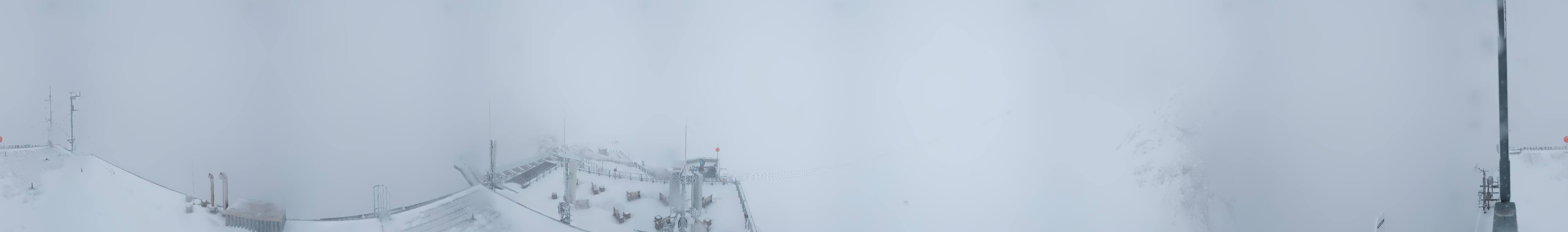 Archiv Foto Webcam Dachstein Gletscher: Panoramablick von der Bergstation