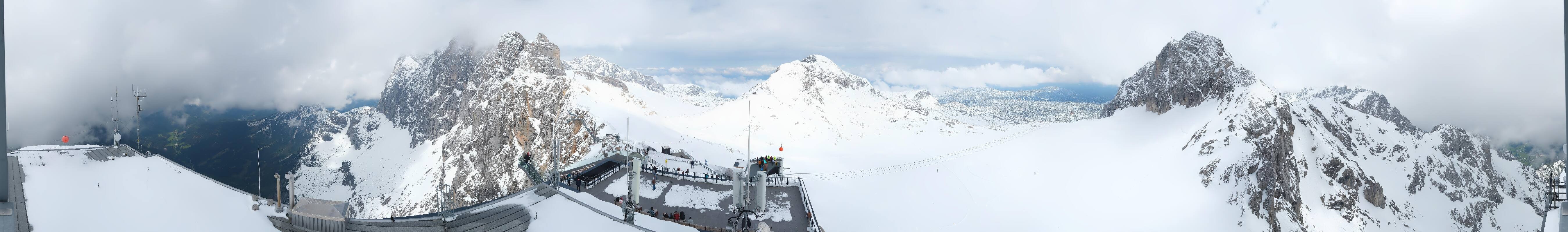 Archiv Foto Webcam Dachstein Gletscher: Panoramablick von der Bergstation