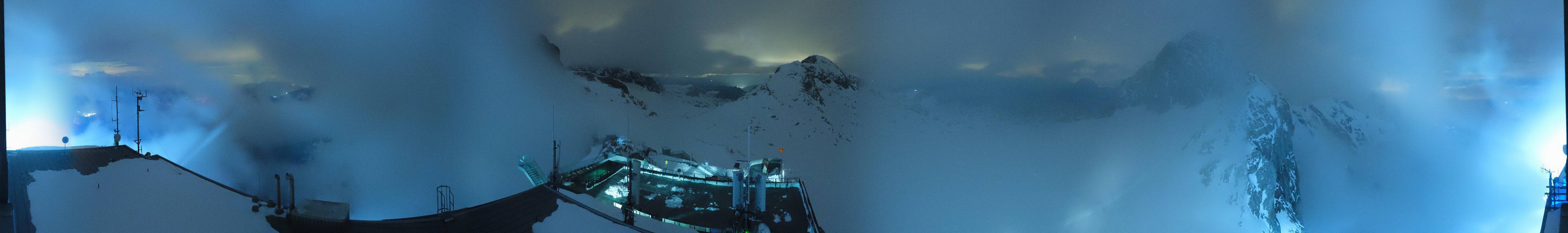 Archiv Foto Webcam Dachstein Gletscher: Panoramablick von der Bergstation