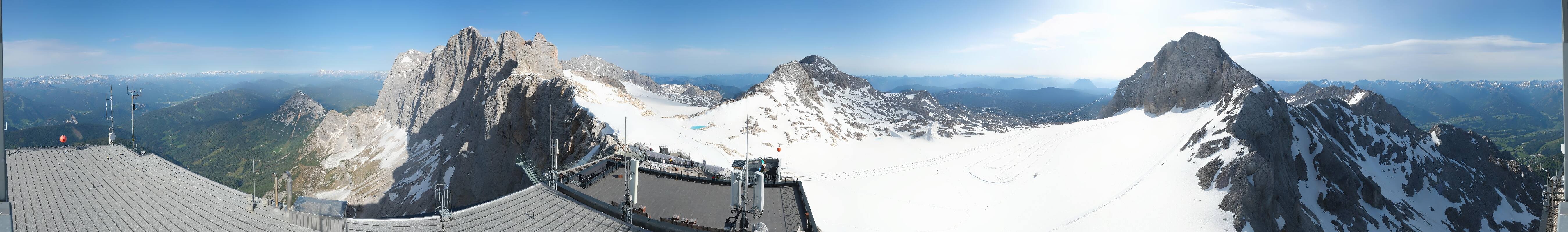 Archiv Foto Webcam Dachstein Gletscher: Panoramablick von der Bergstation