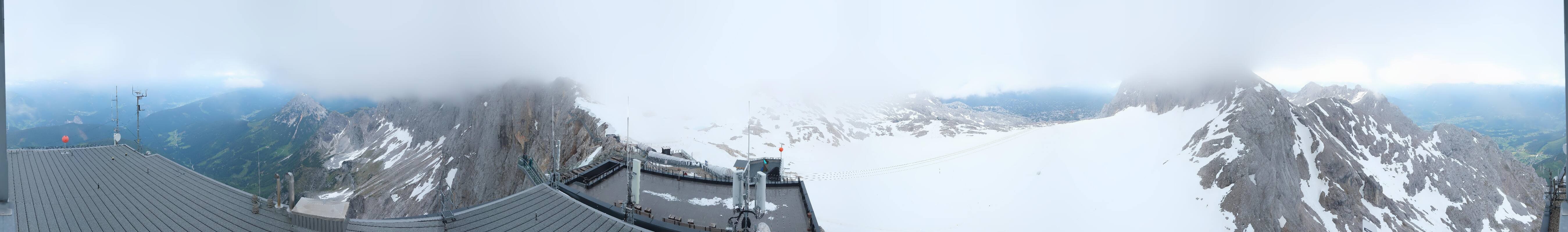 Archiv Foto Webcam Dachstein Gletscher: Panoramablick von der Bergstation