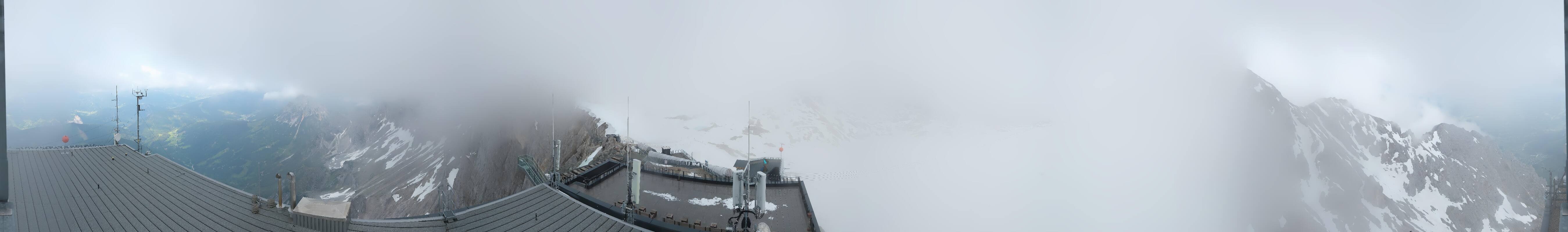 Archiv Foto Webcam Dachstein Gletscher: Panoramablick von der Bergstation