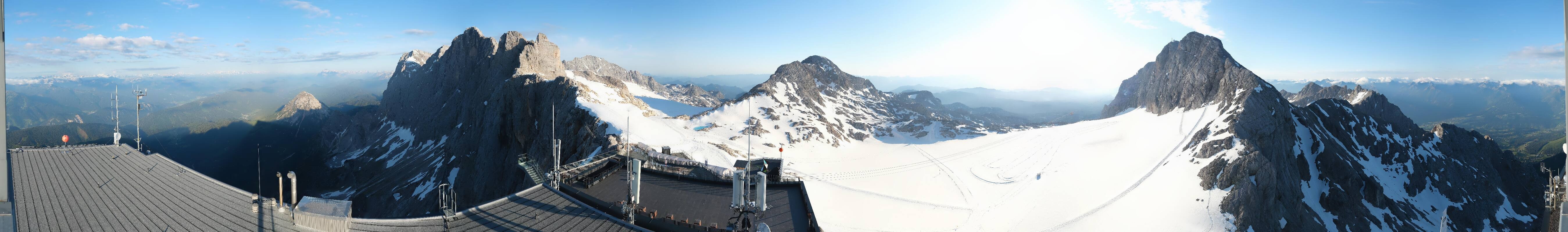 Archiv Foto Webcam Dachstein Gletscher: Panoramablick von der Bergstation