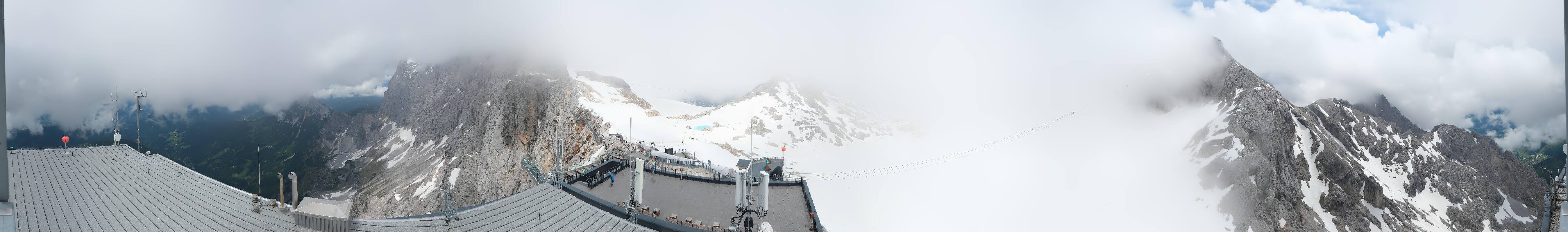Archiv Foto Webcam Dachstein Gletscher: Panoramablick von der Bergstation