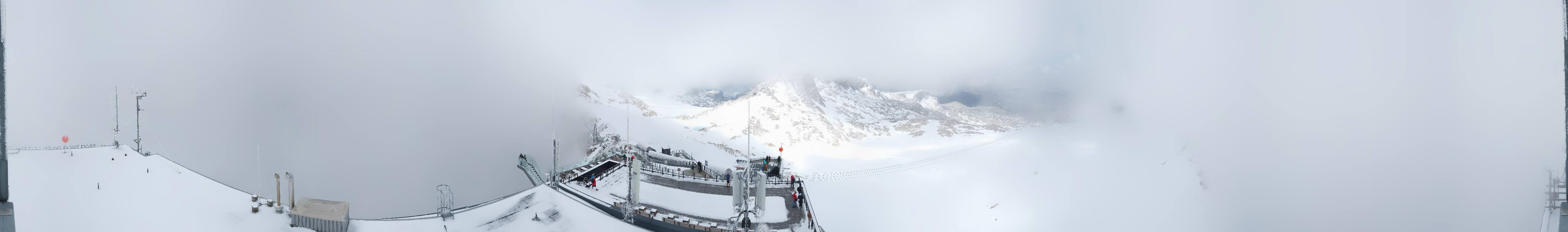Archiv Foto Webcam Dachstein Gletscher: Panoramablick von der Bergstation