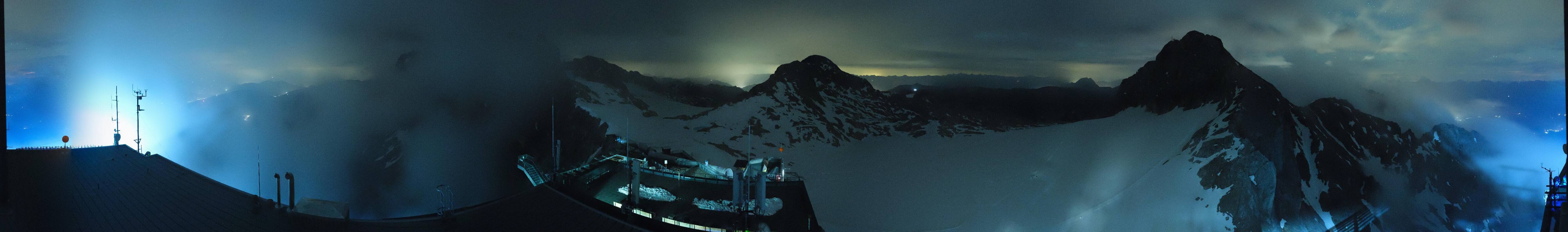 Archiv Foto Webcam Dachstein Gletscher: Panoramablick von der Bergstation