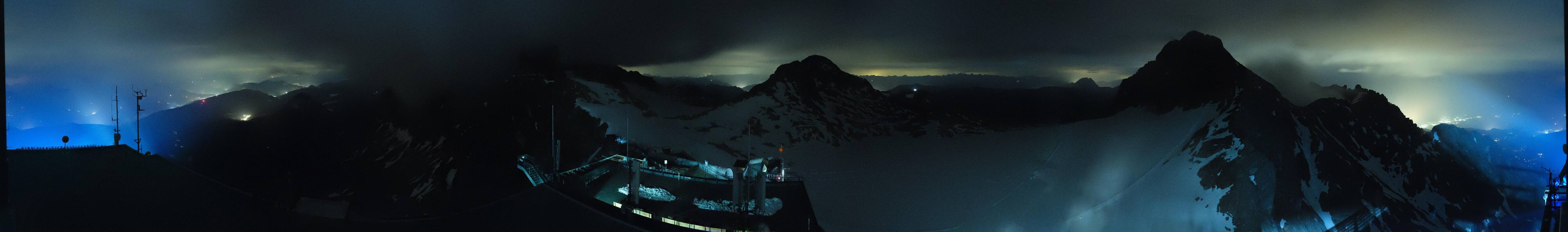 Archiv Foto Webcam Dachstein Gletscher: Panoramablick von der Bergstation