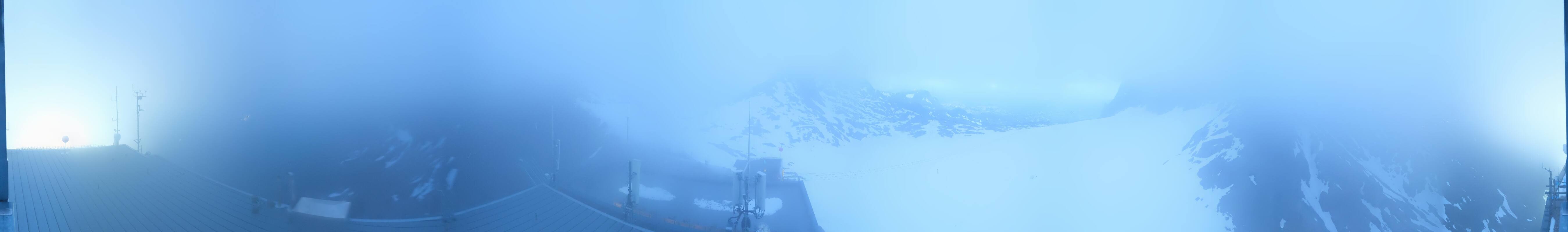 Archiv Foto Webcam Dachstein Gletscher: Panoramablick von der Bergstation