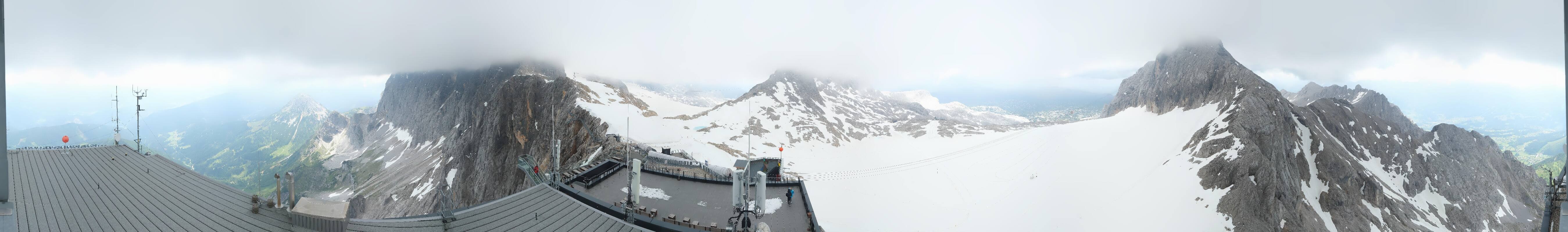 Archiv Foto Webcam Dachstein Gletscher: Panoramablick von der Bergstation