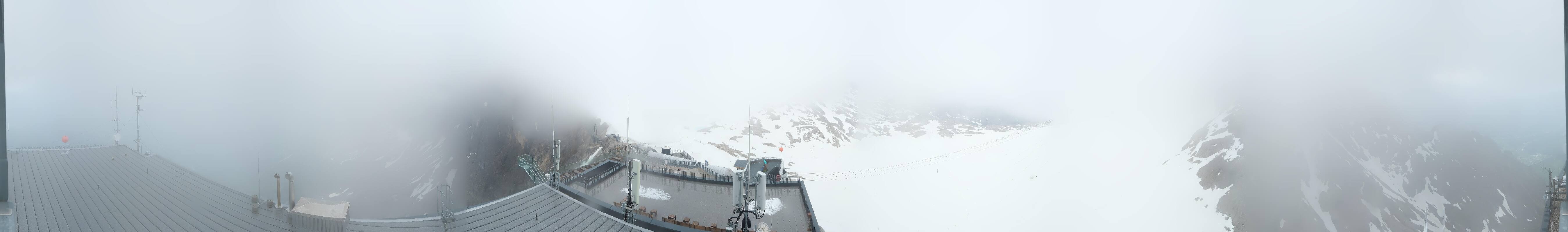 Archiv Foto Webcam Dachstein Gletscher: Panoramablick von der Bergstation
