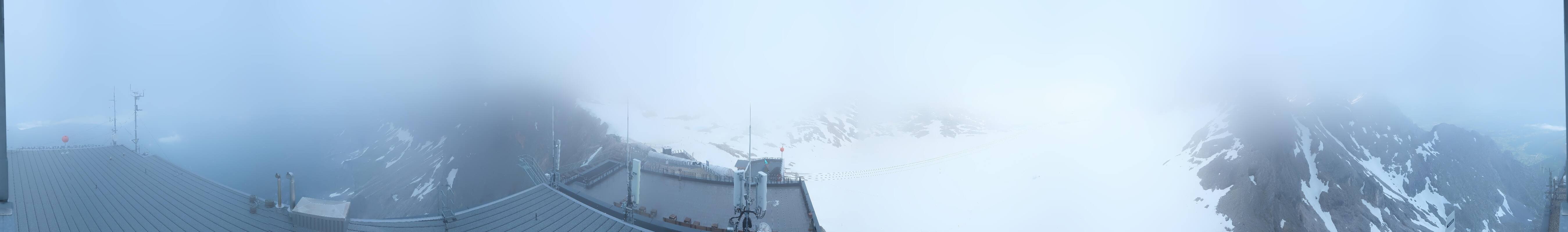 Archiv Foto Webcam Dachstein Gletscher: Panoramablick von der Bergstation