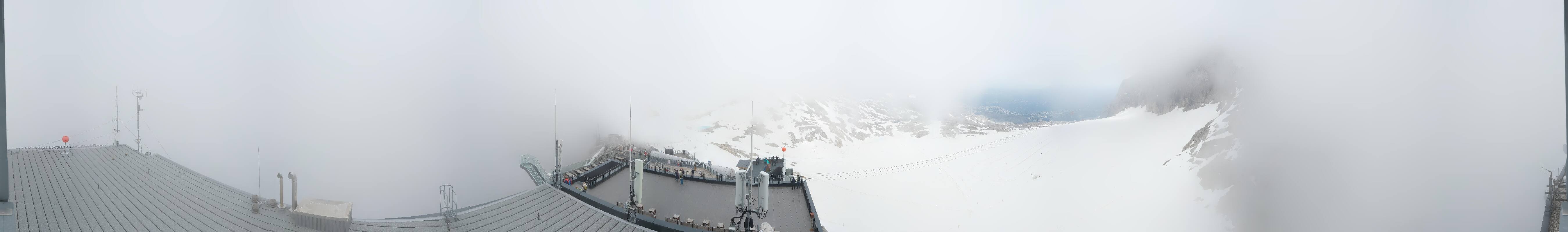 Archiv Foto Webcam Dachstein Gletscher: Panoramablick von der Bergstation