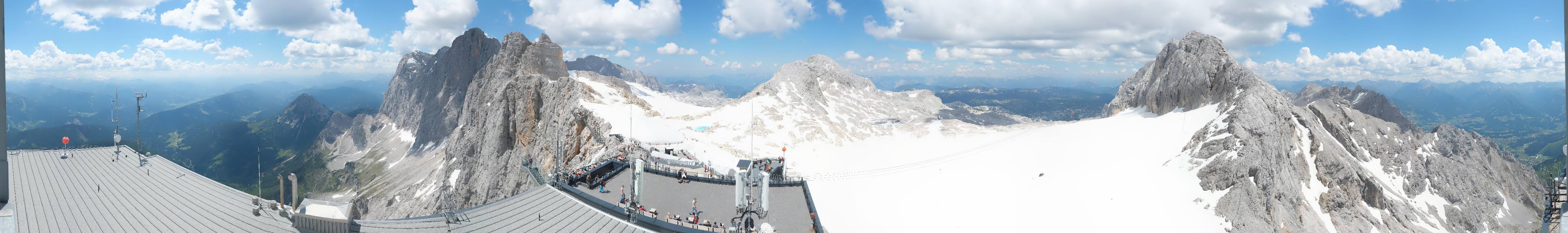 Archiv Foto Webcam Dachstein Gletscher: Panoramablick von der Bergstation