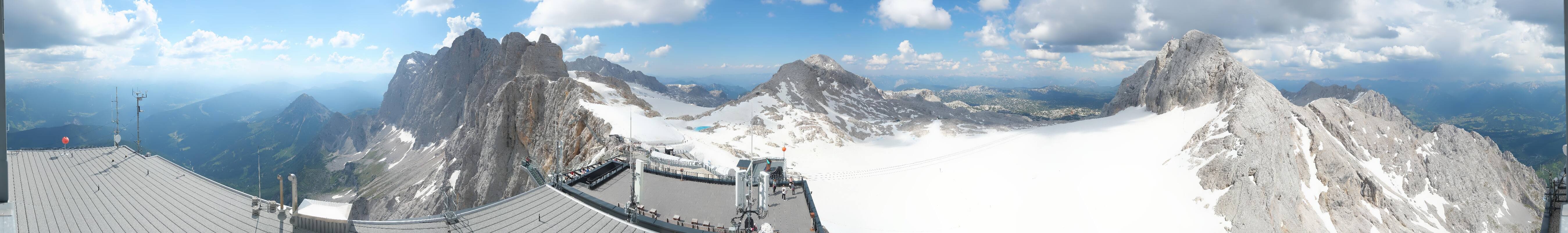 Archiv Foto Webcam Dachstein Gletscher: Panoramablick von der Bergstation