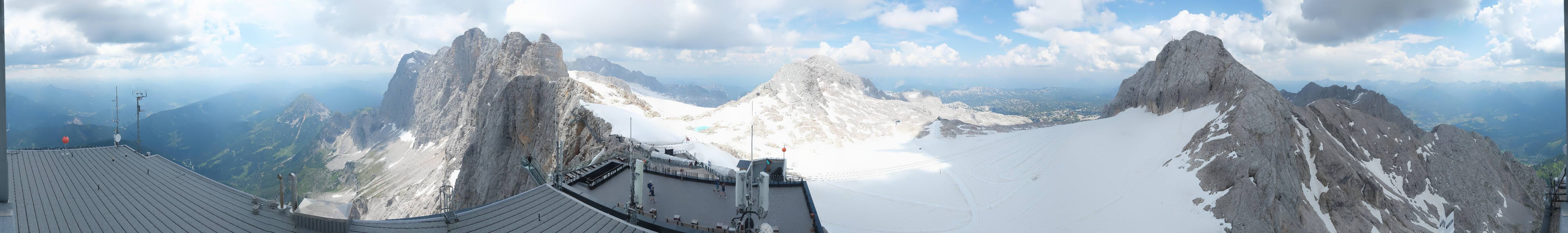Archiv Foto Webcam Dachstein Gletscher: Panoramablick von der Bergstation