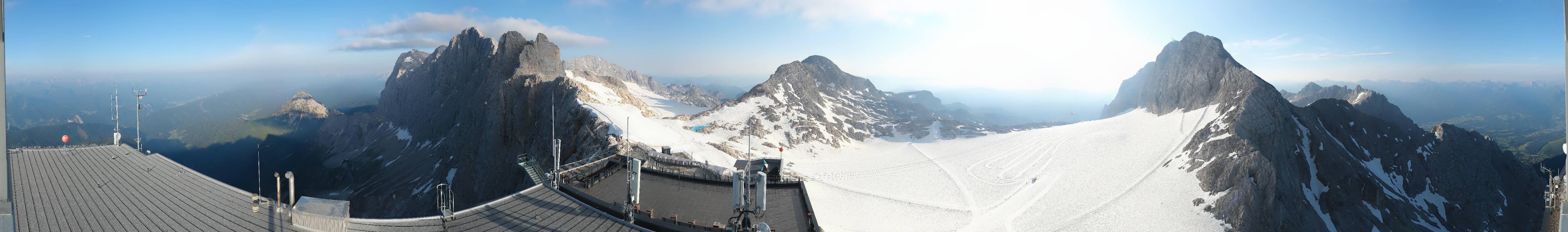 Archiv Foto Webcam Dachstein Gletscher: Panoramablick von der Bergstation