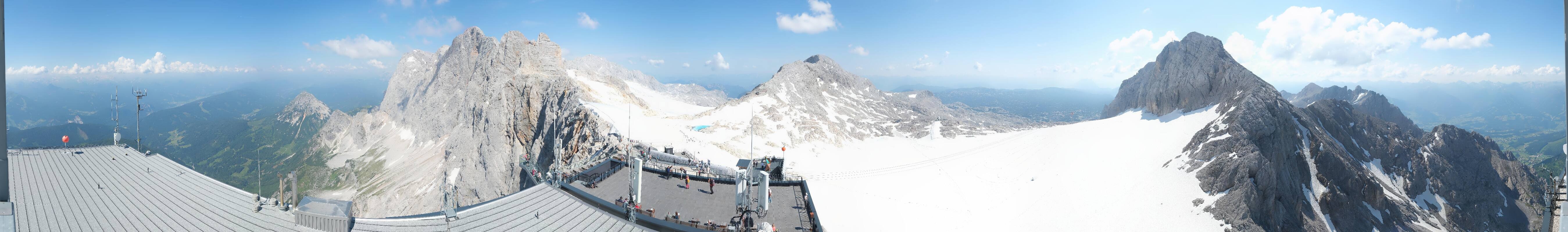 Archiv Foto Webcam Dachstein Gletscher: Panoramablick von der Bergstation