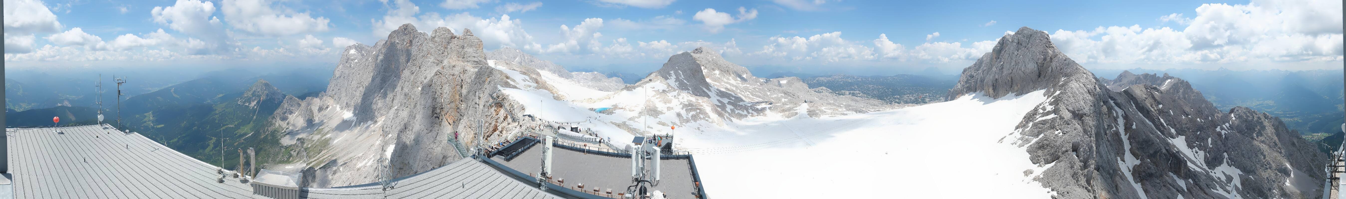 Archiv Foto Webcam Dachstein Gletscher: Panoramablick von der Bergstation