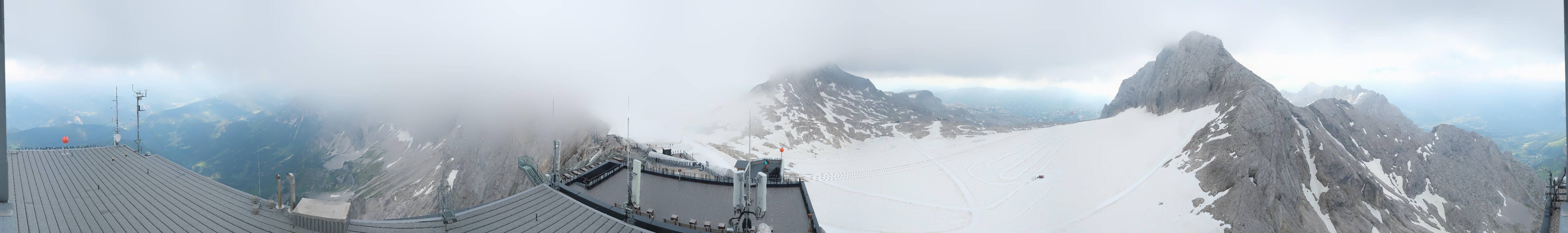 Archiv Foto Webcam Dachstein Gletscher: Panoramablick von der Bergstation