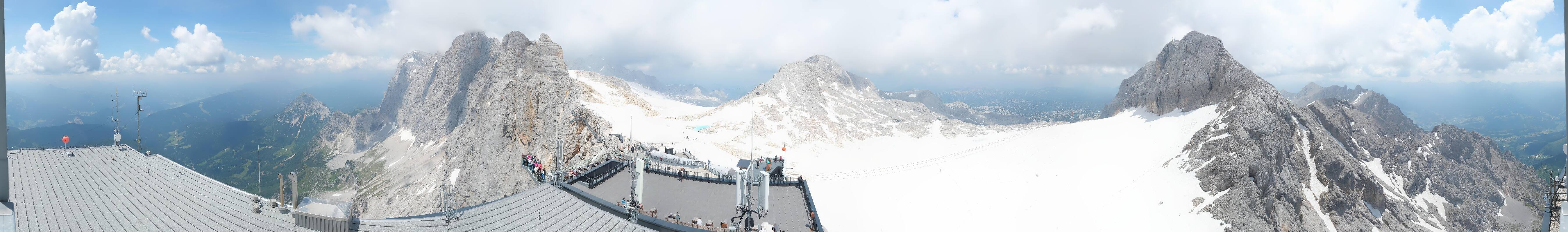 Archiv Foto Webcam Dachstein Gletscher: Panoramablick von der Bergstation