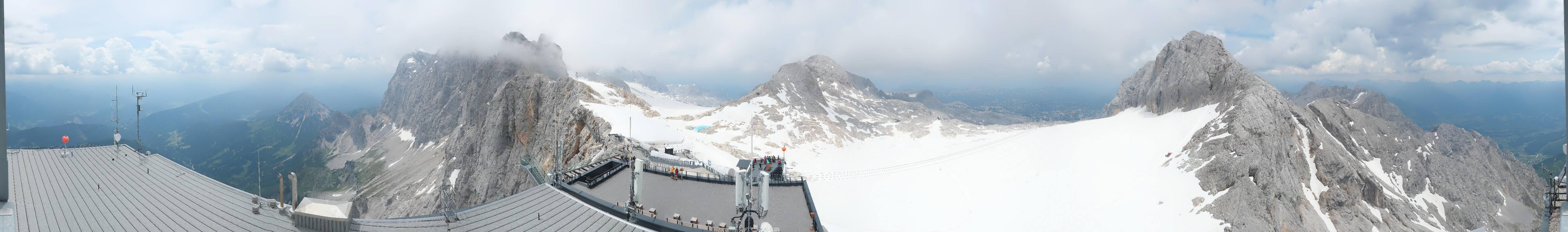Archiv Foto Webcam Dachstein Gletscher: Panoramablick von der Bergstation