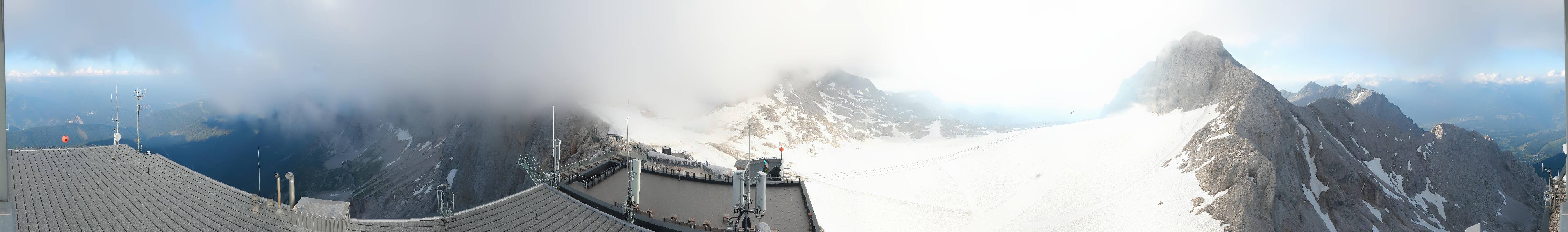 Archiv Foto Webcam Dachstein Gletscher: Panoramablick von der Bergstation