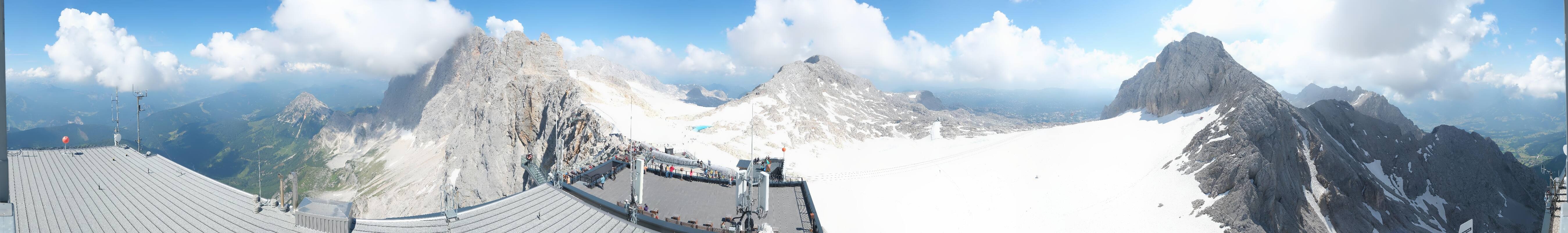 Archiv Foto Webcam Dachstein Gletscher: Panoramablick von der Bergstation