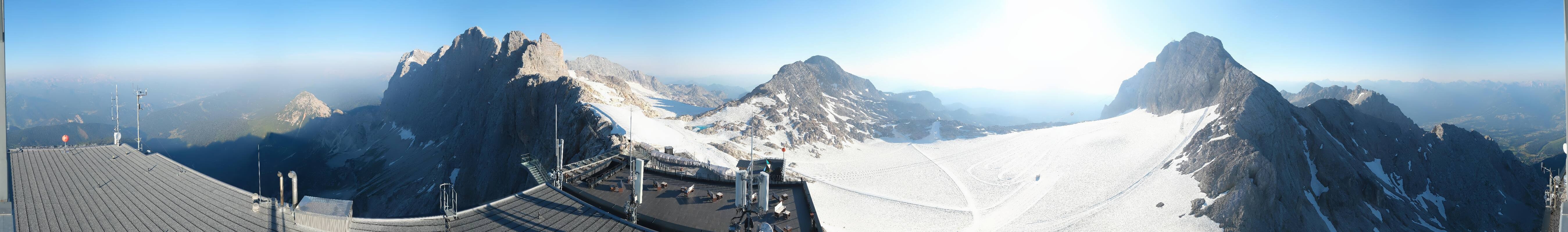 Archiv Foto Webcam Dachstein Gletscher: Panoramablick von der Bergstation