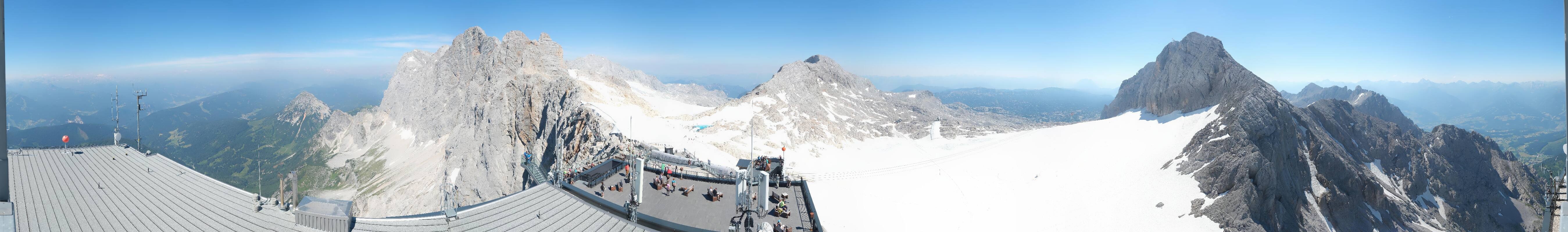 Archiv Foto Webcam Dachstein Gletscher: Panoramablick von der Bergstation