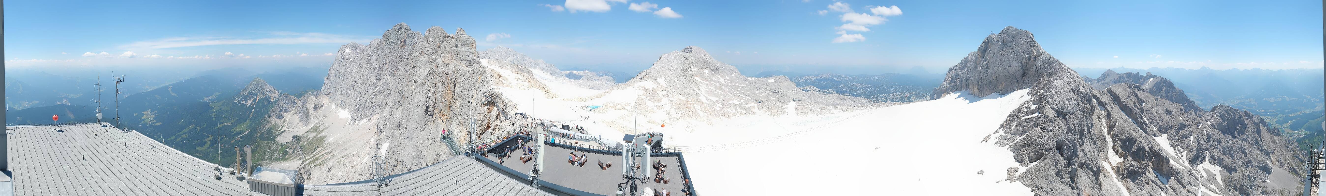 Archiv Foto Webcam Dachstein Gletscher: Panoramablick von der Bergstation