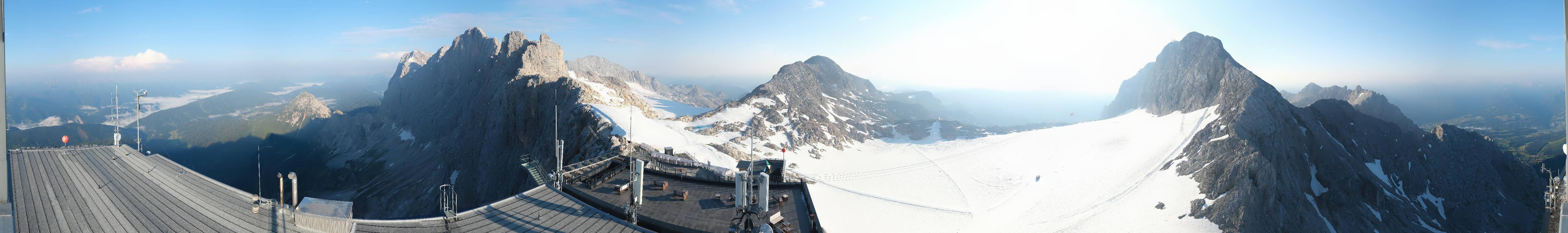 Archiv Foto Webcam Dachstein Gletscher: Panoramablick von der Bergstation