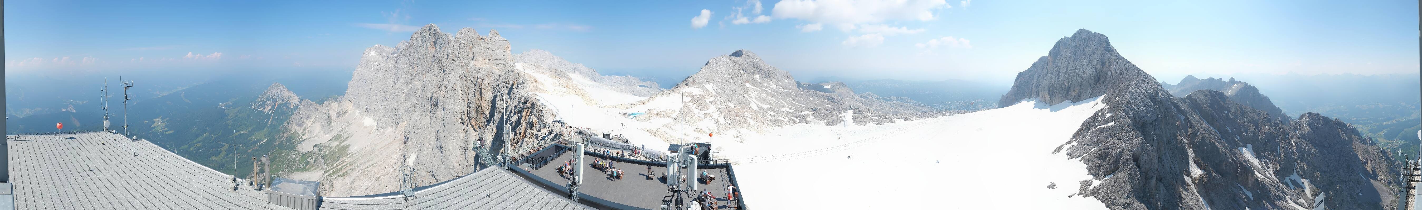 Archiv Foto Webcam Dachstein Gletscher: Panoramablick von der Bergstation
