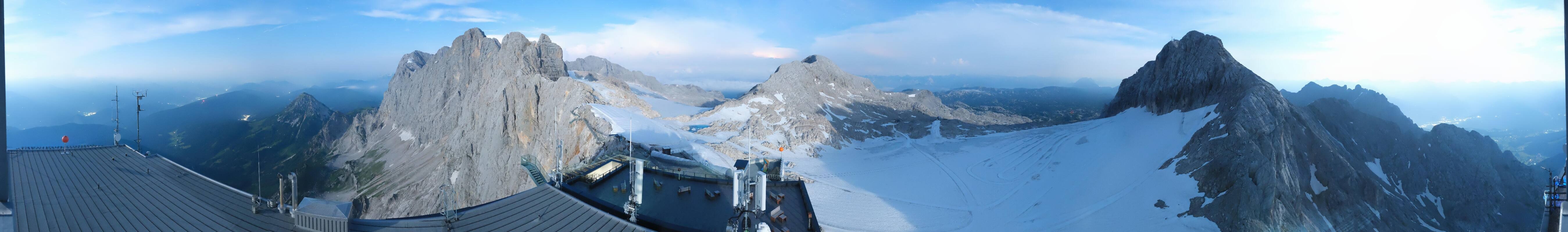 Archiv Foto Webcam Dachstein Gletscher: Panoramablick von der Bergstation
