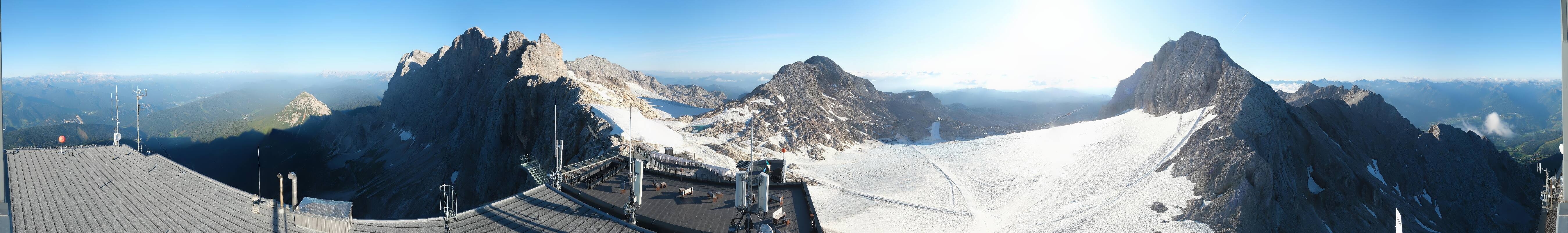 Archiv Foto Webcam Dachstein Gletscher: Panoramablick von der Bergstation