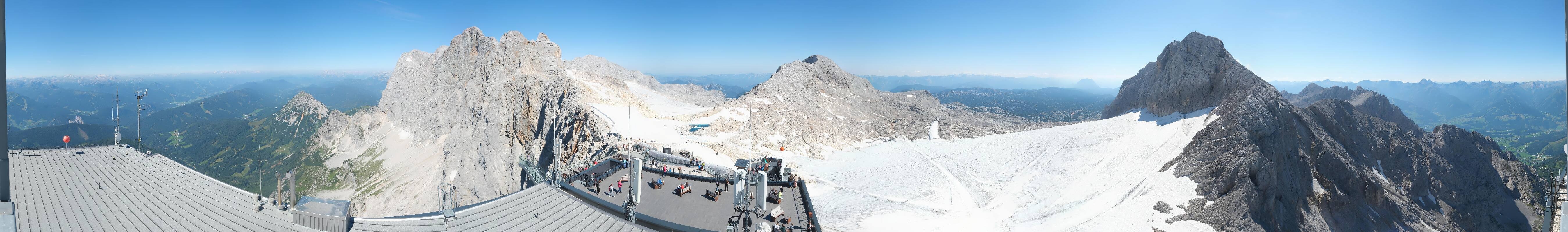 Archiv Foto Webcam Dachstein Gletscher: Panoramablick von der Bergstation
