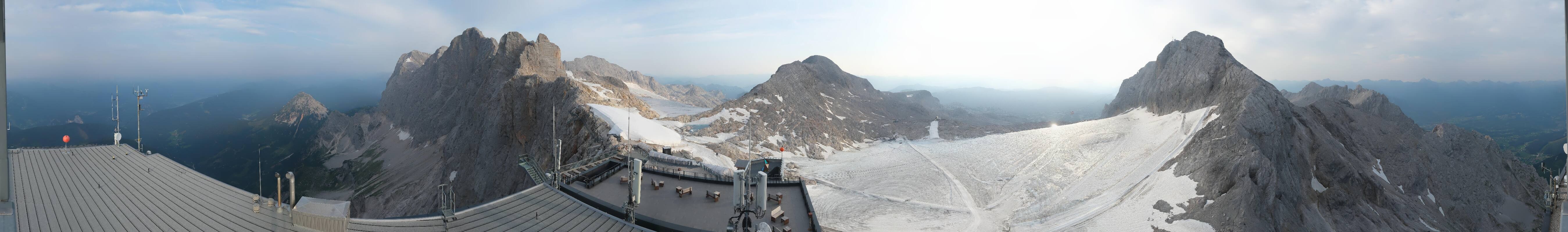 Archiv Foto Webcam Dachstein Gletscher: Panoramablick von der Bergstation