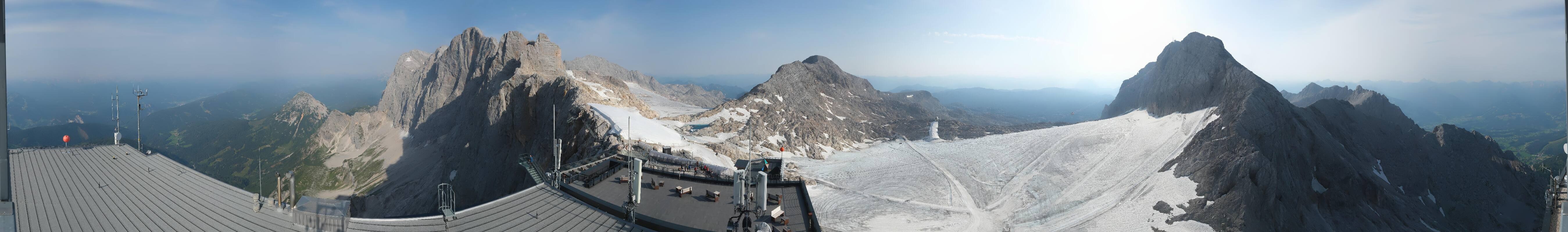 Archiv Foto Webcam Dachstein Gletscher: Panoramablick von der Bergstation