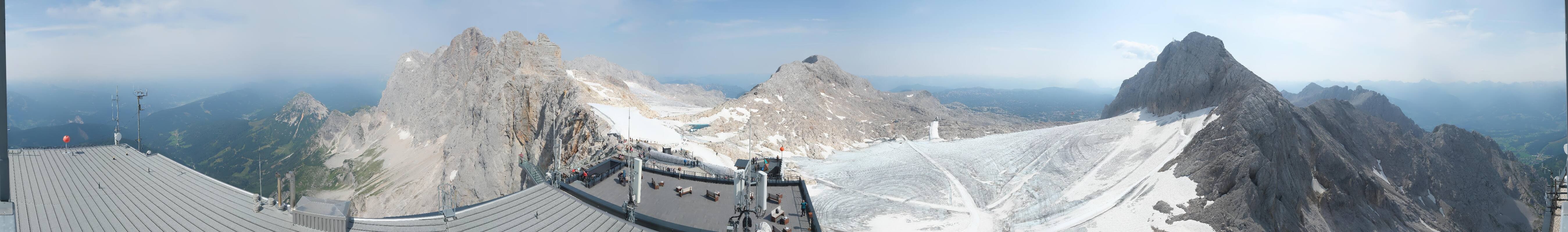 Archiv Foto Webcam Dachstein Gletscher: Panoramablick von der Bergstation