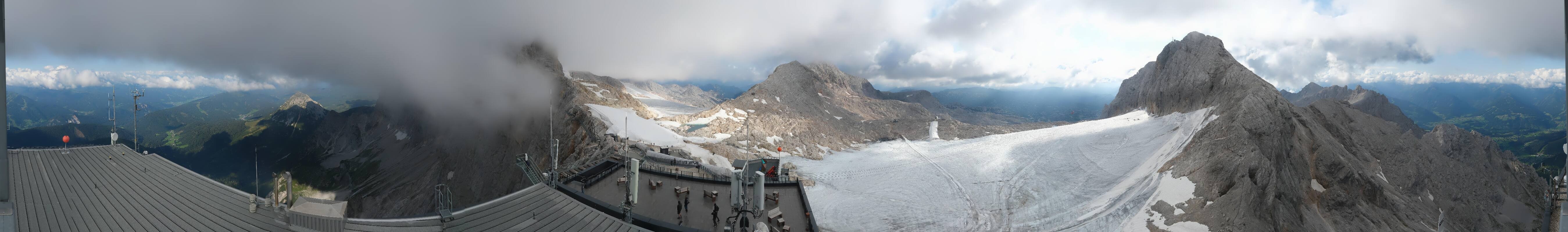 Archiv Foto Webcam Dachstein Gletscher: Panoramablick von der Bergstation