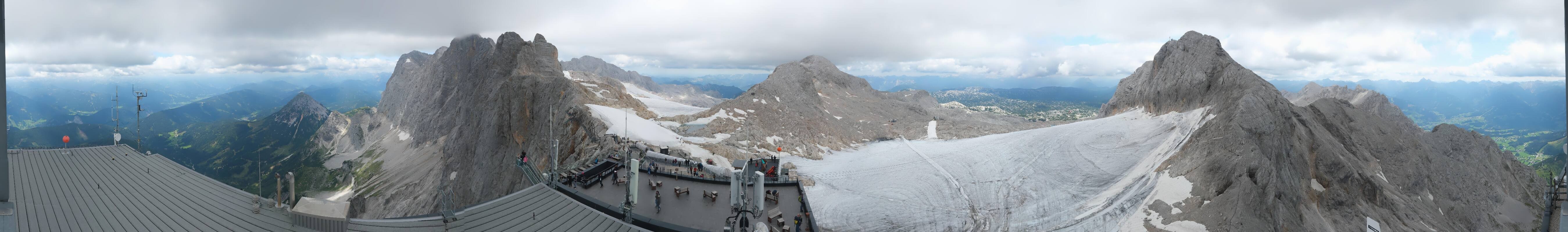 Archiv Foto Webcam Dachstein Gletscher: Panoramablick von der Bergstation